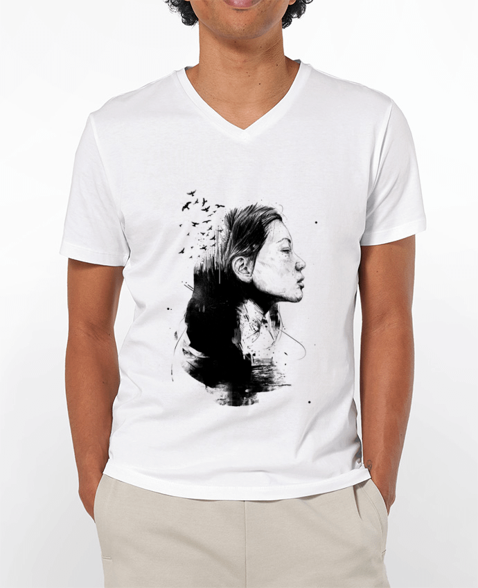 T-shirt homme Open your mind (bw) par Balàzs Solti