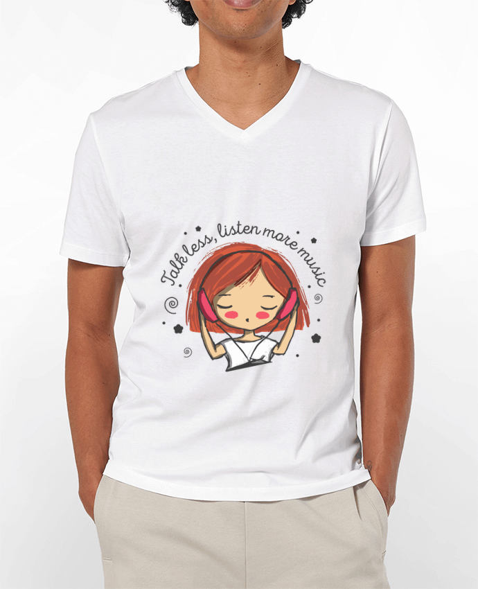 T-shirt homme Talk less, listen more music par happycactu_s
