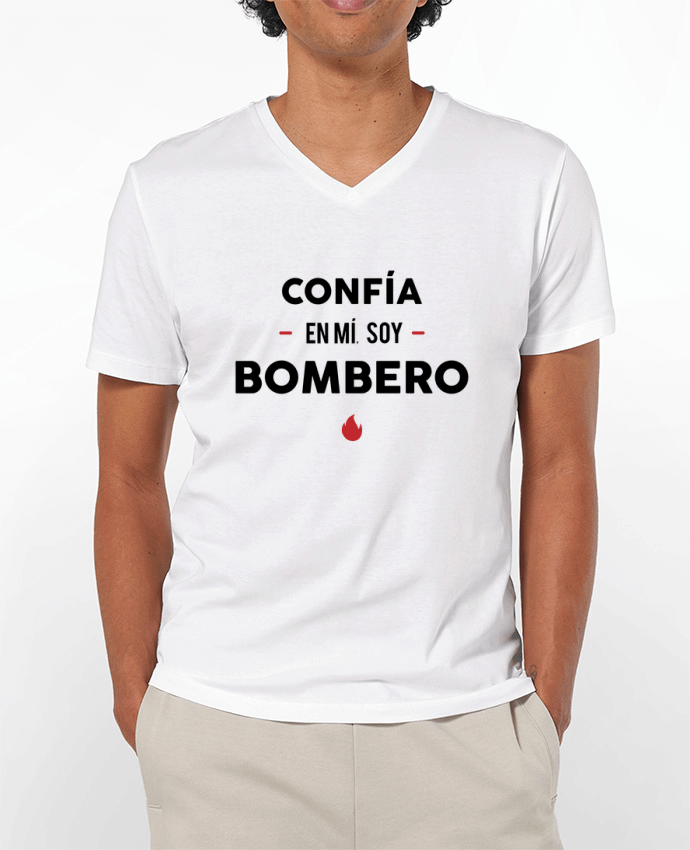T-shirt homme Confia en mi, soy bombero par tunetoo