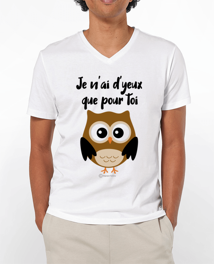 T-shirt homme Je n'ai d'yeux que pour toi - modèle t-shirt clair par bigpapa-factory