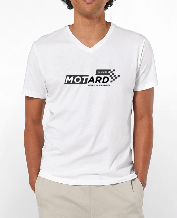 T-shirt homme Super motard depuis la naissance par tunetoo