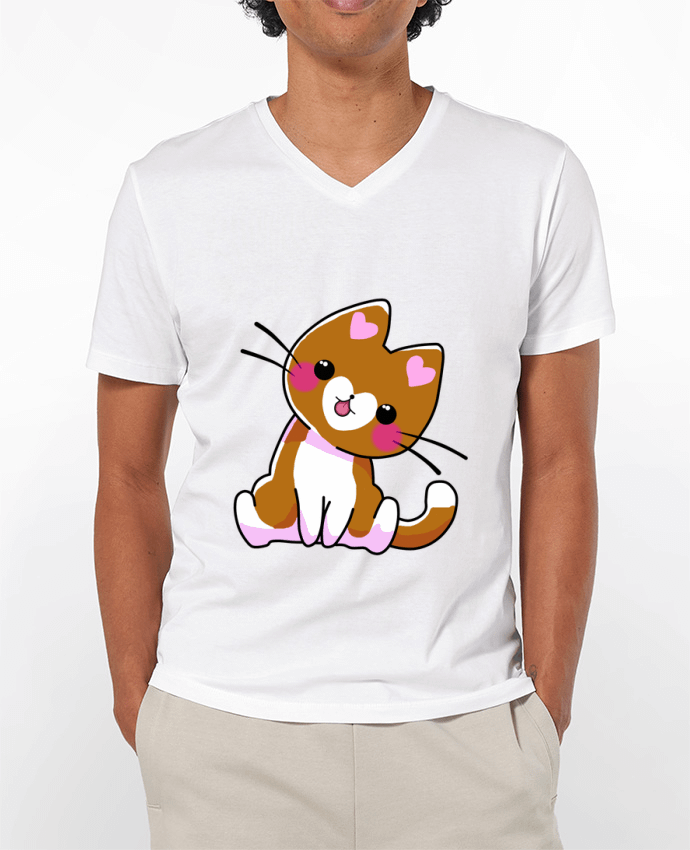 T-shirt homme Gatito Corazón par MaaxLoL