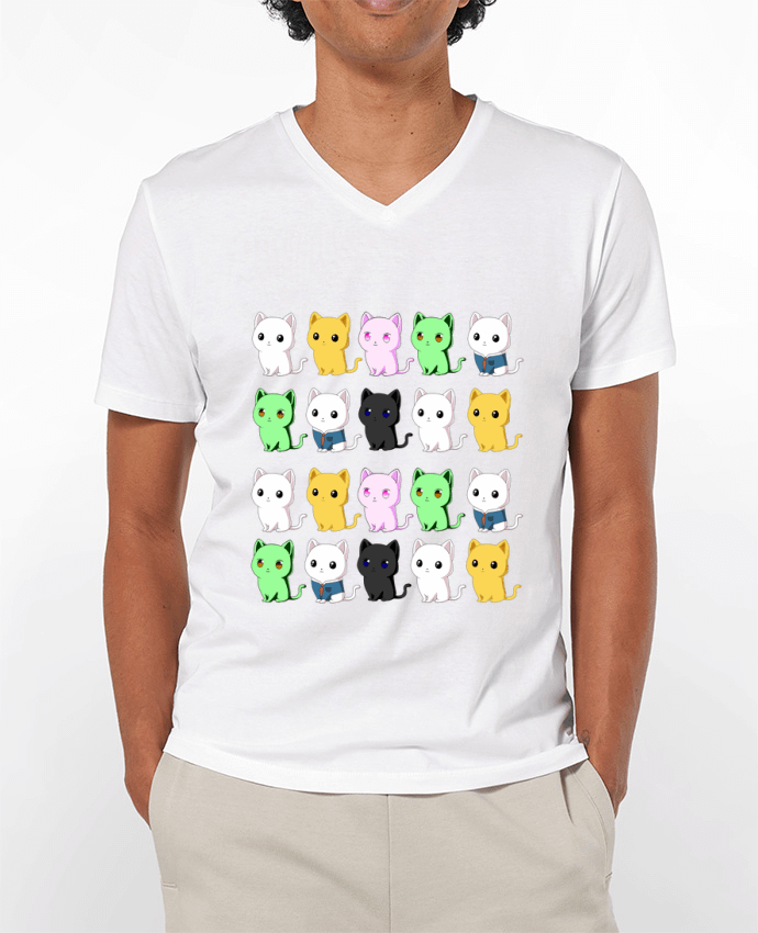 T-shirt homme Mini gatos de colores par MaaxLoL