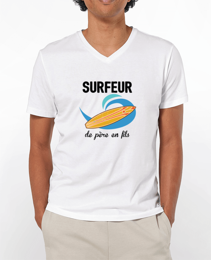 T-shirt homme Surfeur de père en fils par tunetoo