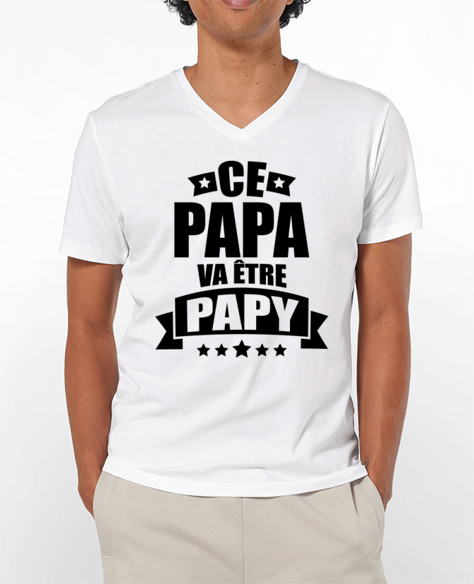 T-shirt homme Ce papa va être papy par DomTomShirt