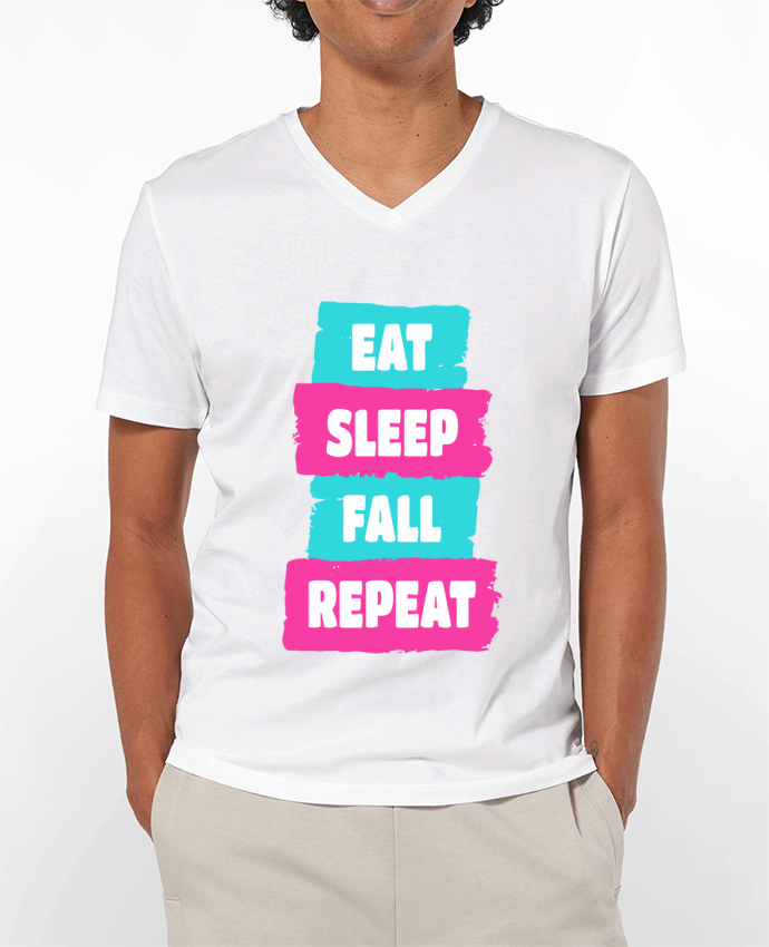 T-shirt homme Eat Sleep Fall Repeat - Fall Guys par Geekshow