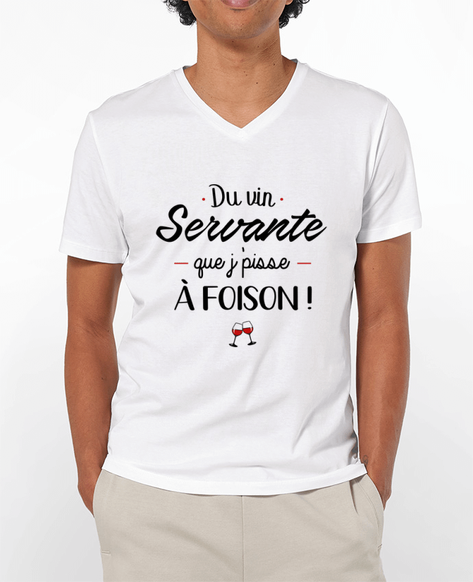 T-shirt homme Du vin servante par La boutique de Laura