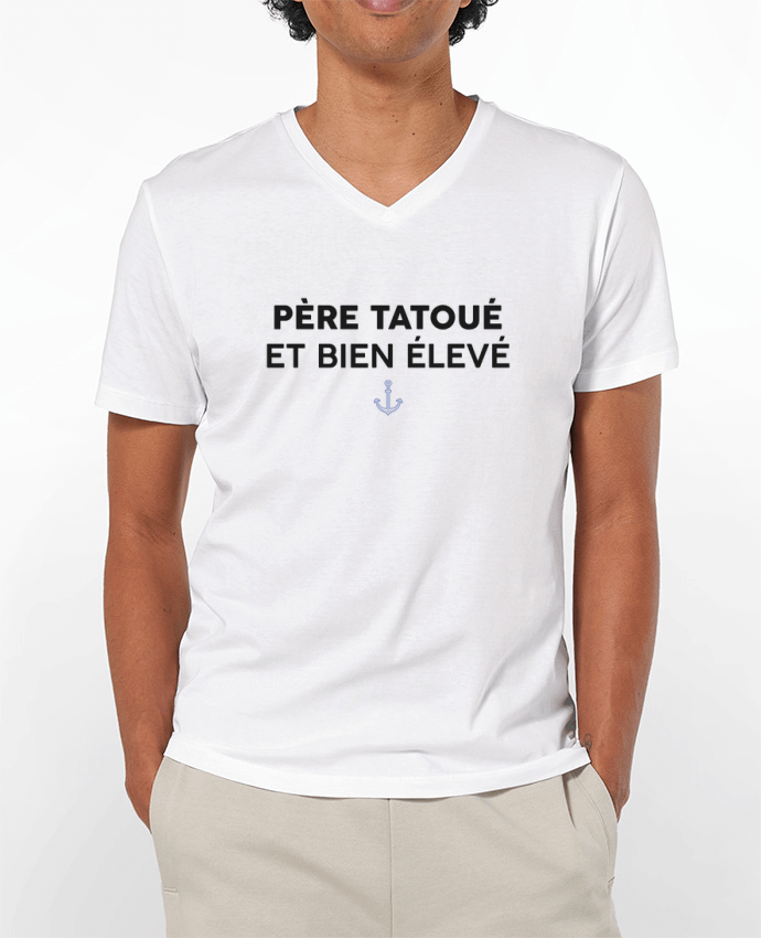 T-shirt homme Père tatoué et bien élevé par tunetoo
