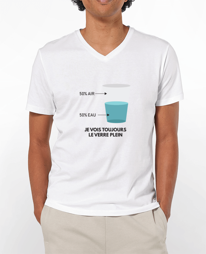 T-shirt homme Toujours voir le verre plein par tunetoo