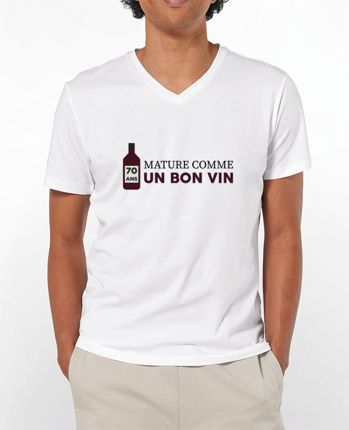 T-shirt homme 70 ans mature comme un bon vin - Anniversaire par tunetoo