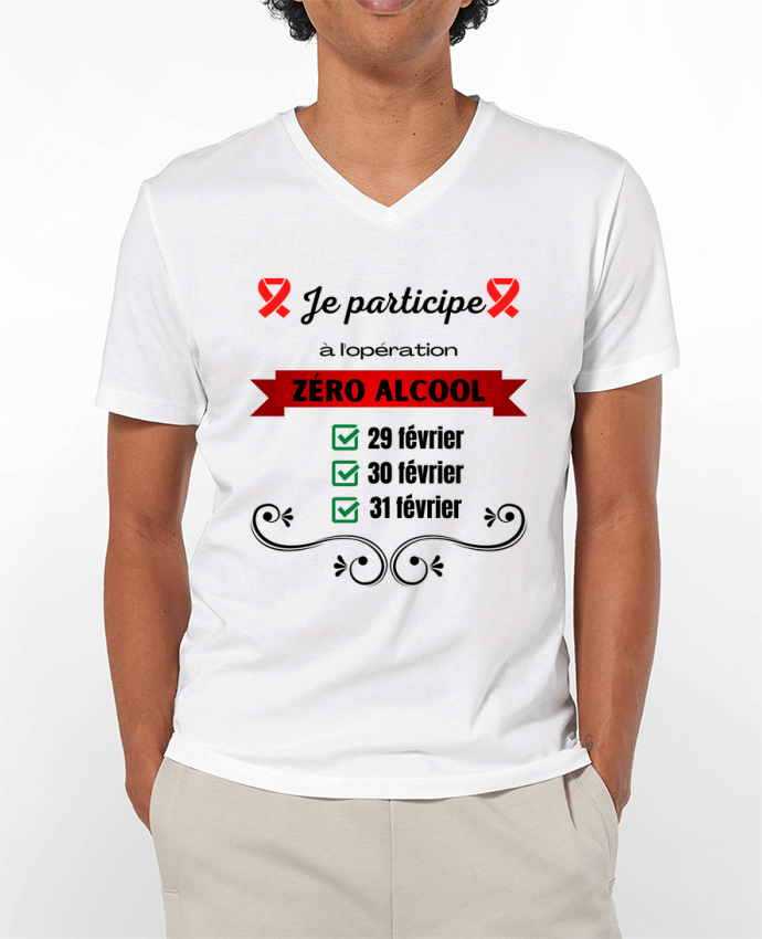 T-shirt homme Je participe à l'opération zéro alcool par Cheerocki