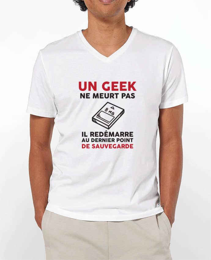 T-shirt homme Un geek ne meurt pas par tunetoo