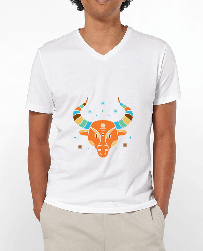 T-shirt homme T1-TAUREAU sur fond transparent par astro-marine