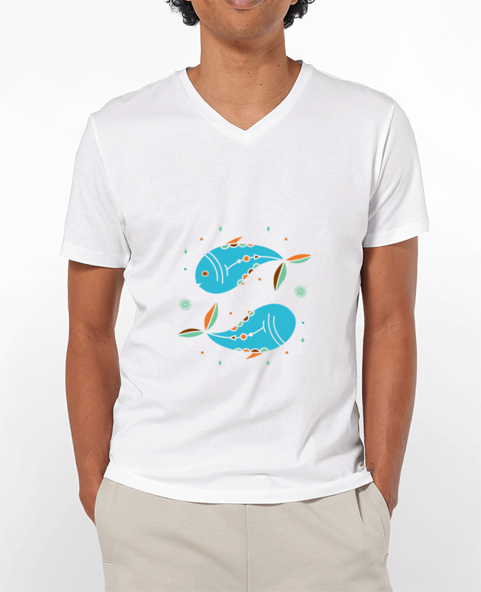 T-shirt homme T1-POISSONS sur fond transparent par astro-marine