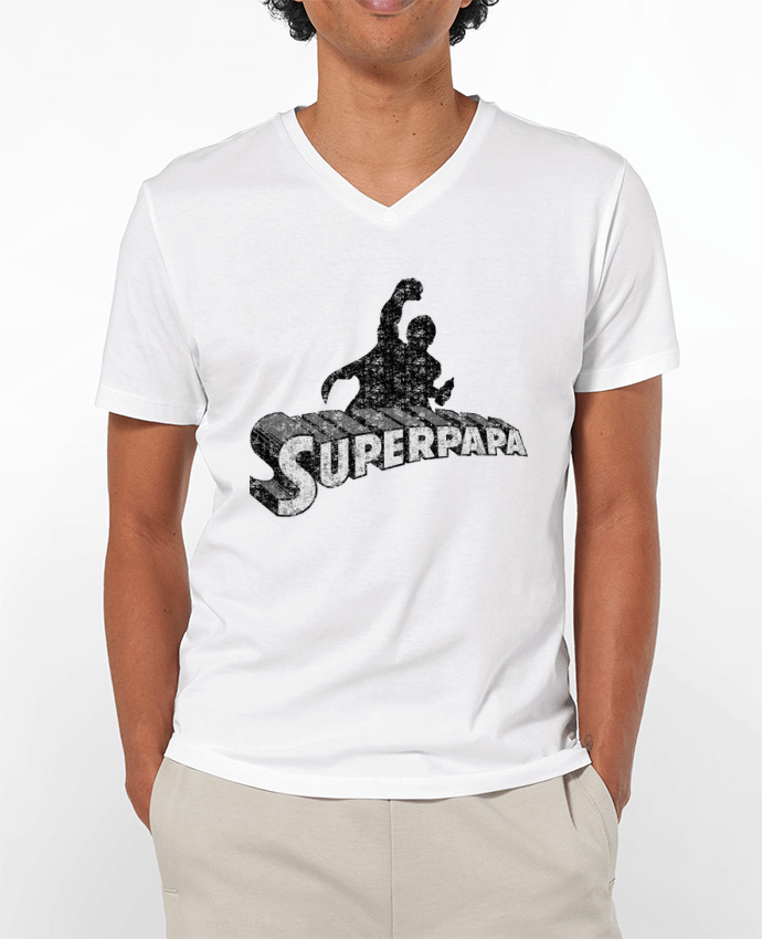 T-shirt homme Super Papa.  Super Dad. Súper Papá par KUKYS