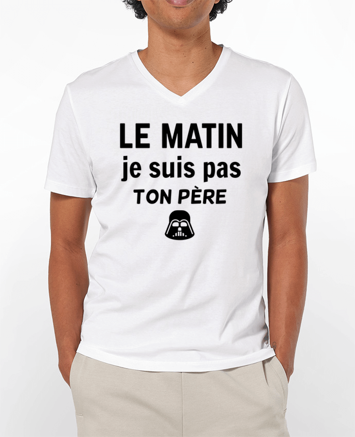T-shirt homme le matin je suis pas ton père par dessin-art