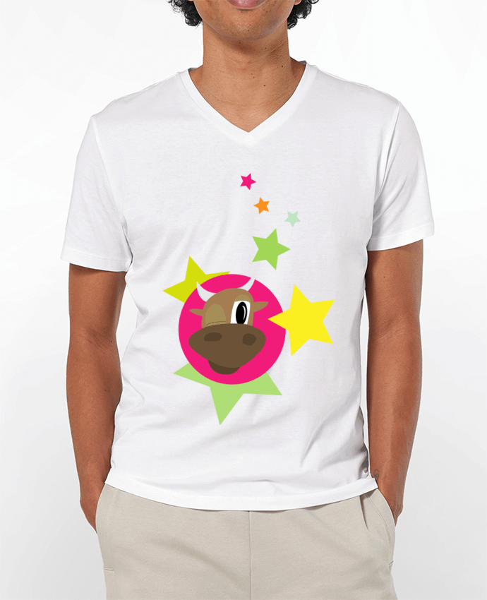 T-shirt homme Vache au clin d'œil par illustraman