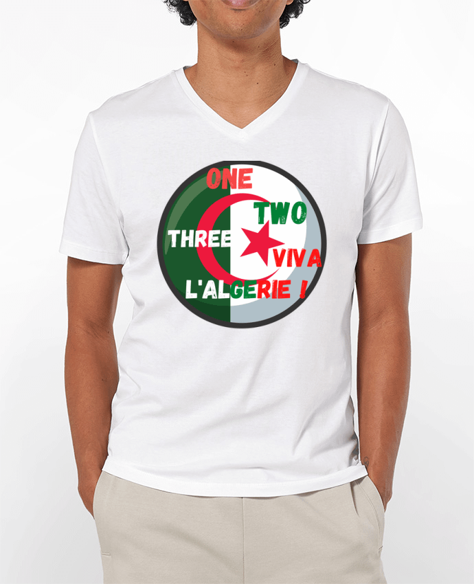 T-shirt homme one,two,three,viva l’Algérie par Anastasia