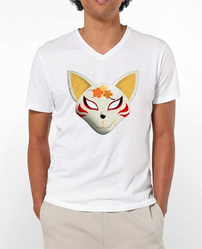 T-shirt homme Masque renard kabuki par Lamouchenoire