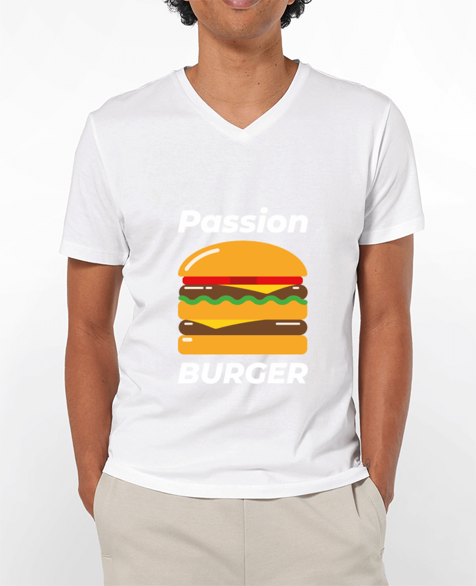 T-shirt homme Passion burger par Mademoiselle Polly