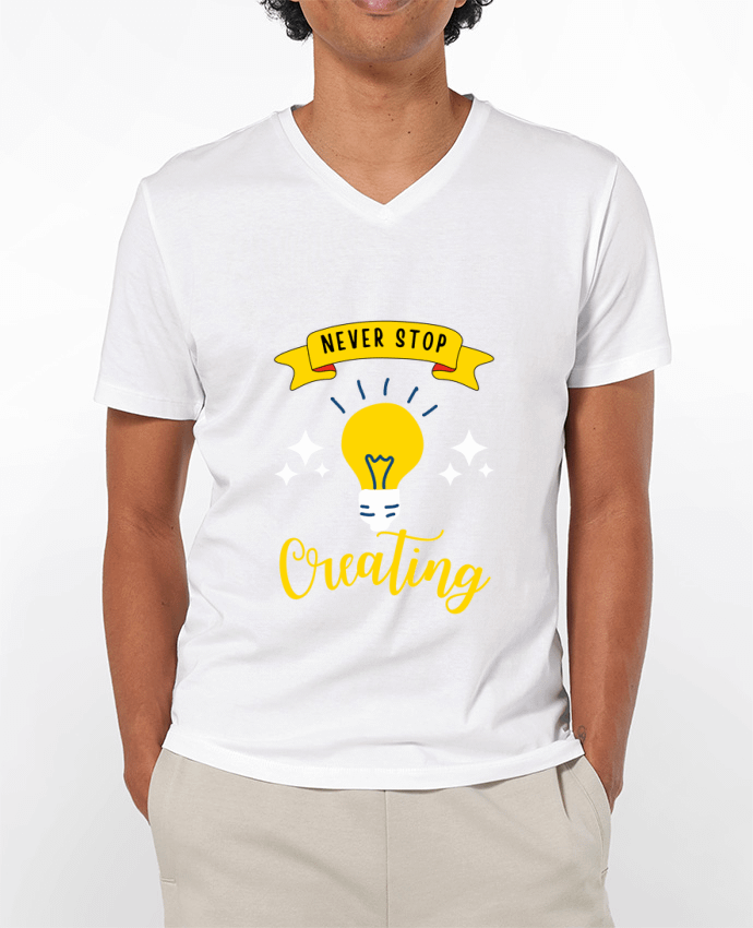 T-shirt homme Never stop creating par Rozane 