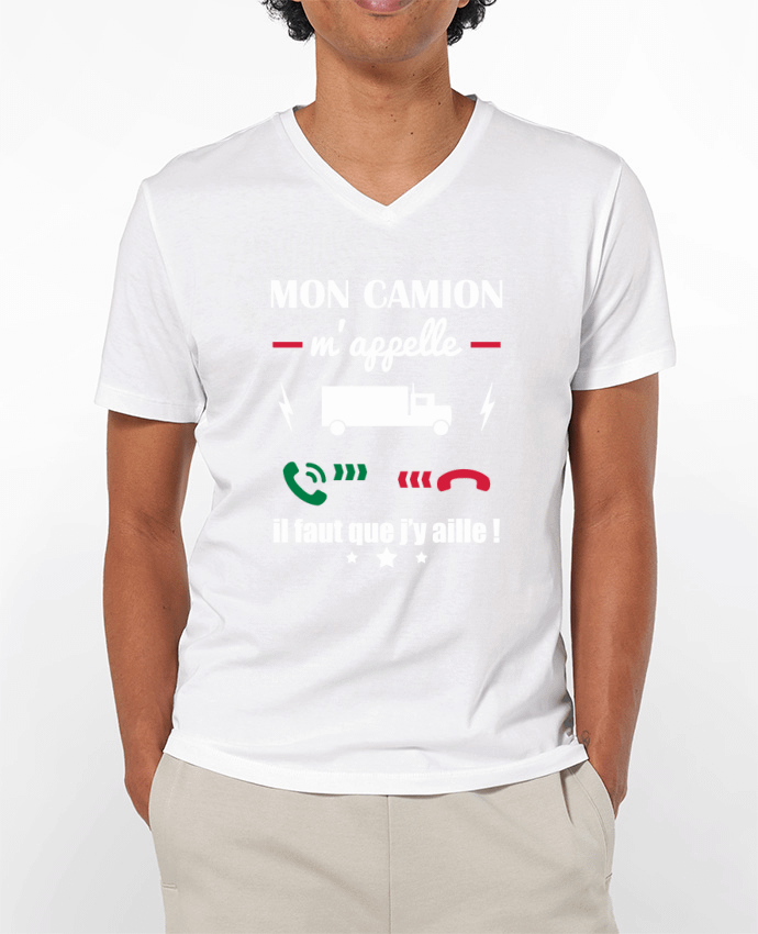 T-shirt homme Mon camion m'appelle, cadeau chauffeur routier par Benichan