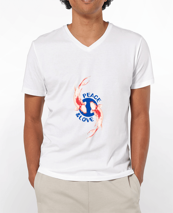 T-shirt homme Peace and Love. par TEESIGN
