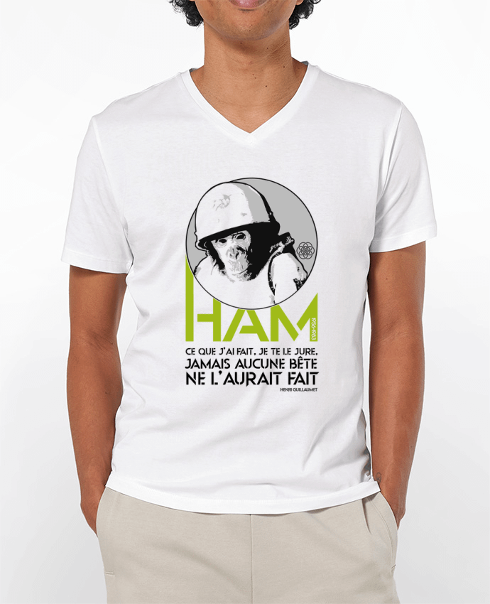 T-shirt homme Ham - Singe de l'espace par Geronimo Gorilla SylverBack