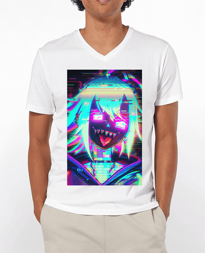 T-shirt homme Creepy Glitch Girl par MagicDesign