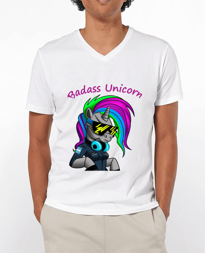 T-shirt homme Licorne Cyberpunk Badass par Le monde des licornes
