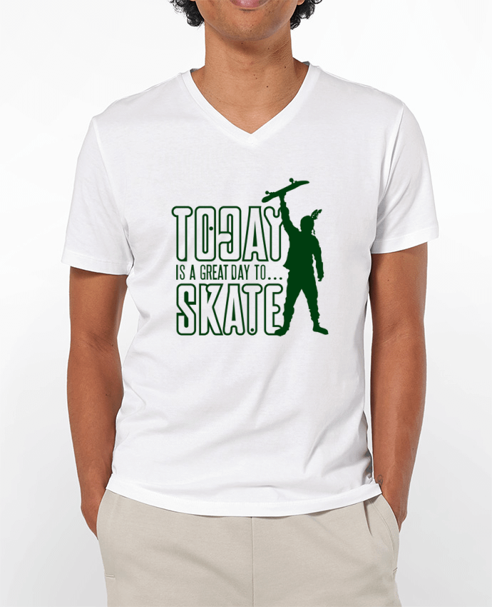 T-shirt homme Today is a Great Day to Skate - Green par Geronimo Gorilla SylverBack