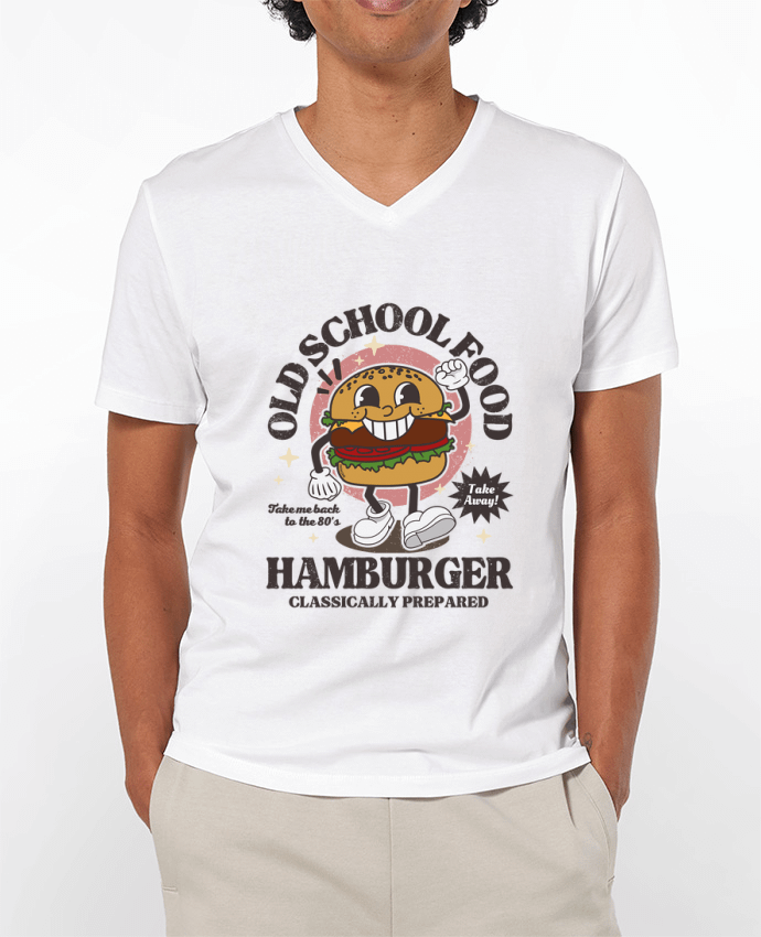 T-shirt homme Old school Food - Hamburger par LM2Kone