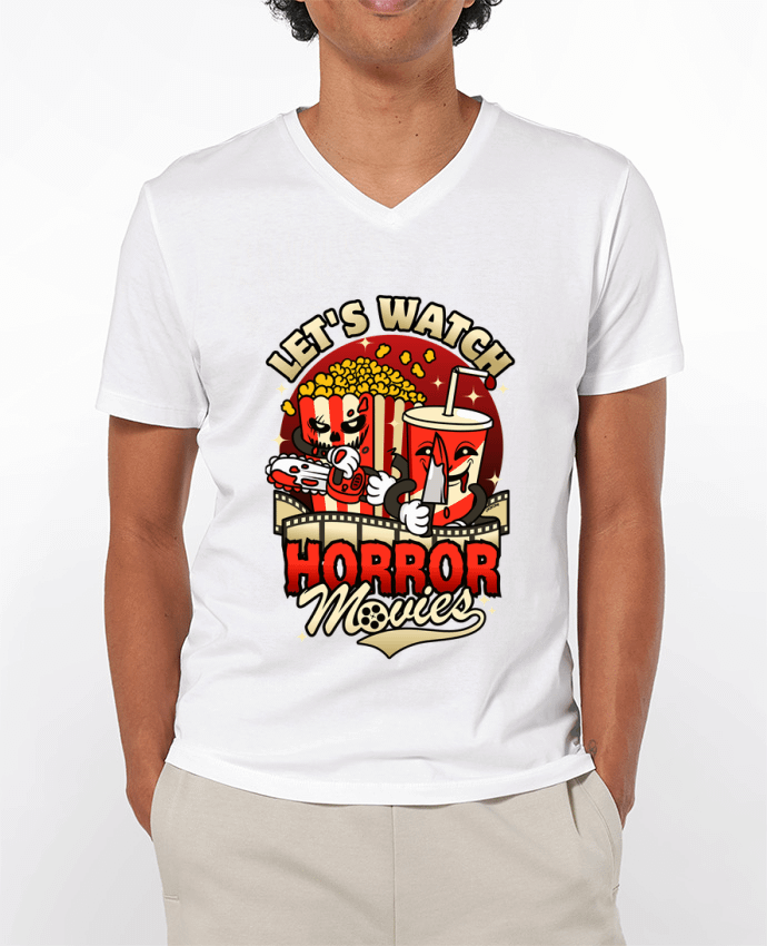 T-shirt homme Regardons des films d'horreur - Collations par LM2Kone