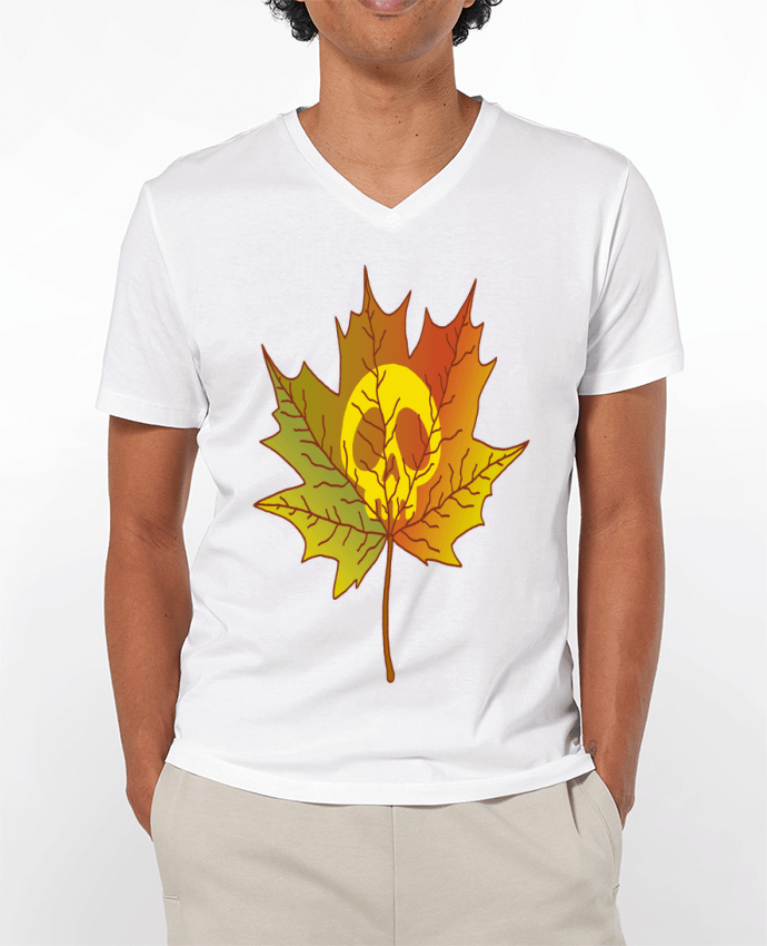 T-shirt homme Crâne et feuille morte par LAGUENY