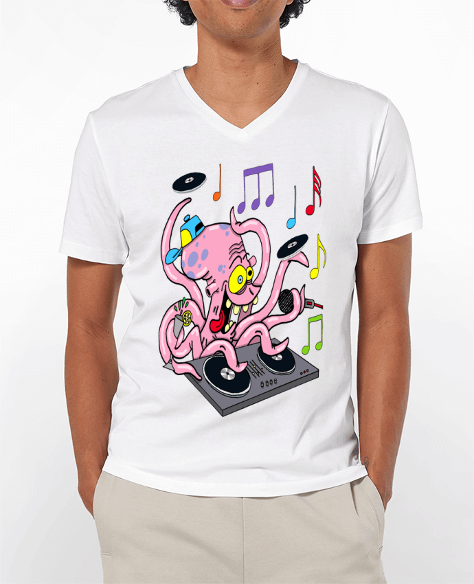 T-shirt homme Pieuvre deejay par LAGUENY
