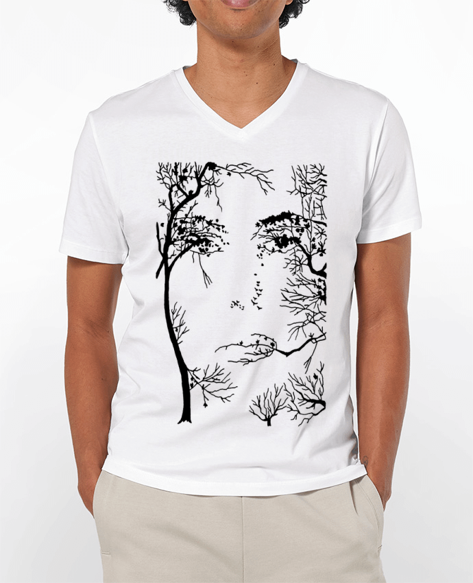 T-shirt homme Le visage de la forêt par LAGUENY