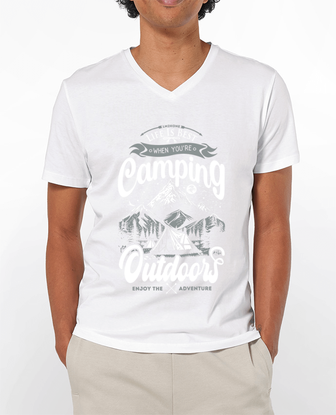 T-shirt homme La vie est meilleure avec le camping par LM2Kone