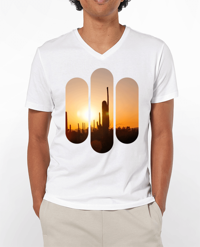 T-shirt homme Cactus Sunset par Pom