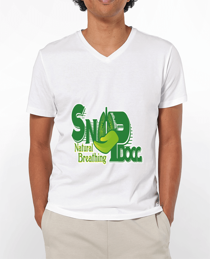 T-Shirt V-Neck Men 180g Snoopdogg fun Job by Graphy-Tales