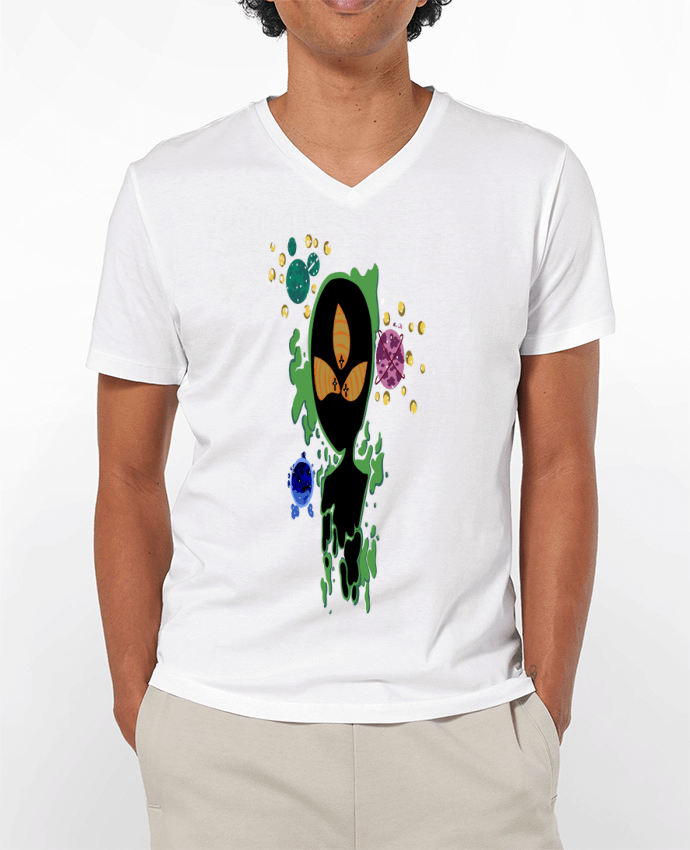 T-shirt homme Alien verde par Modafoquitas