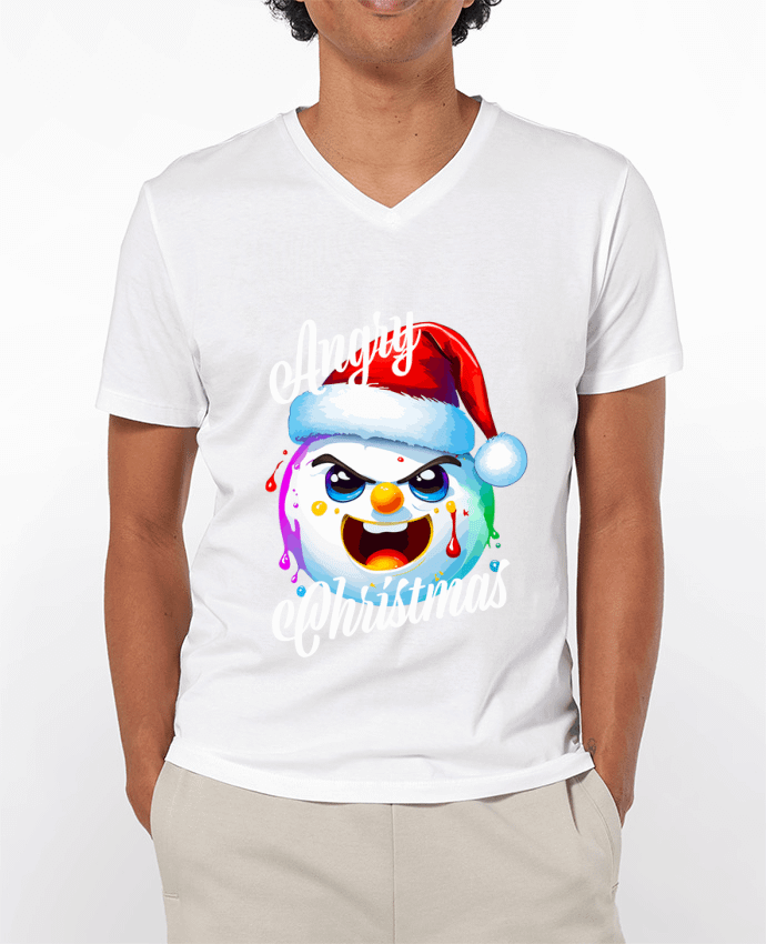 T-shirt homme Boule de Neige en colère. Angry Christmas par Featheart