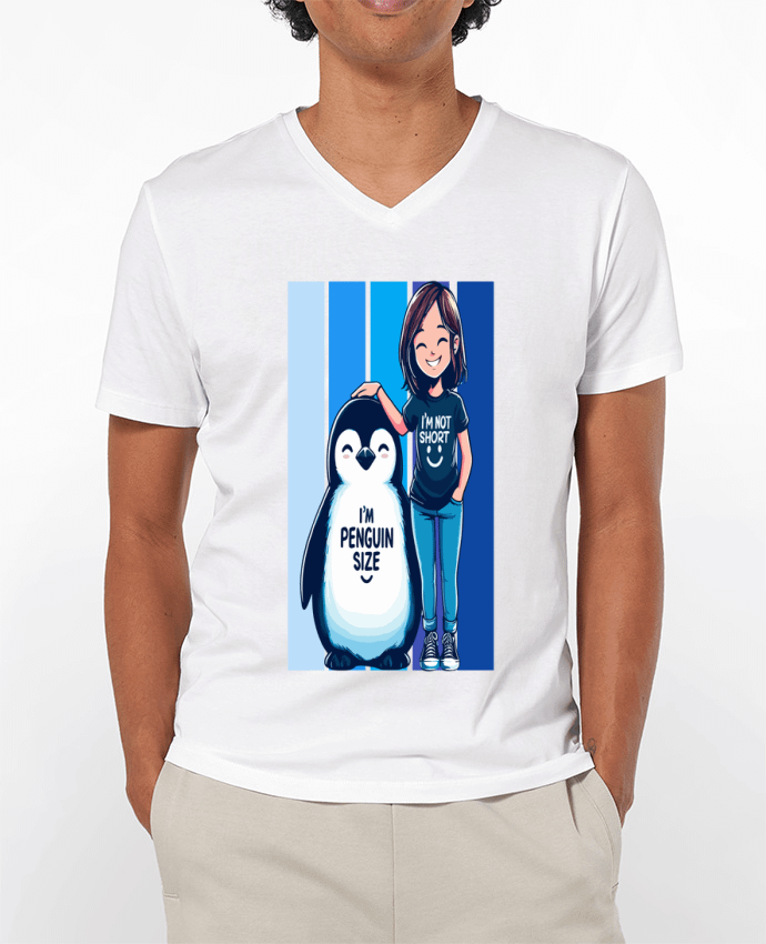 T-shirt homme I'm not short i'm penguin size par Sam boutique 79