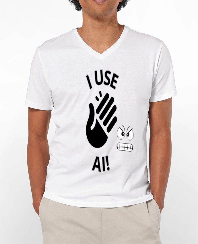 T-shirt homme INTELLIGENCE ARTIFICIELLE MOTIF NOIR ET BLANC par LIAMRIVIERART