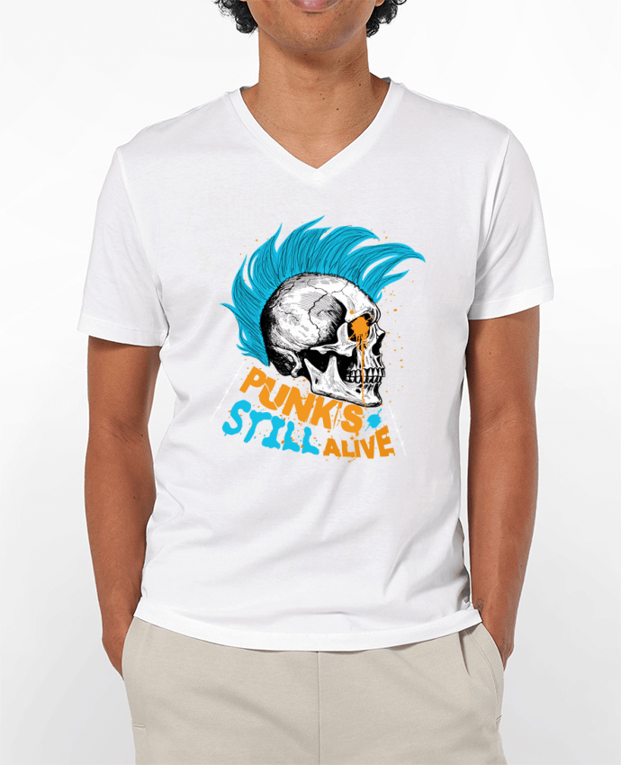 T-shirt homme Punk's still alive - punk rock homme ado français par LeShopDeMus