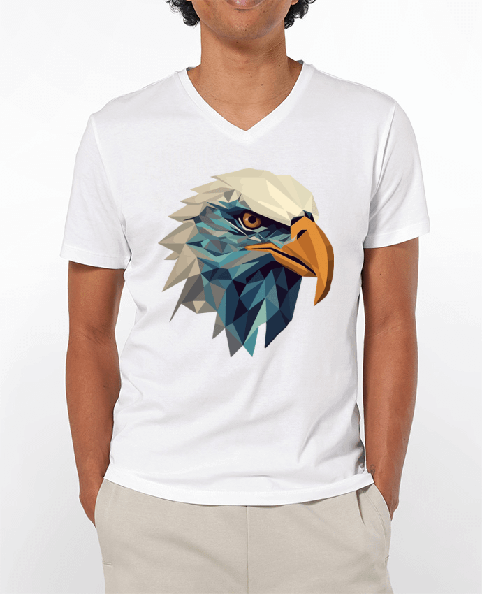 T-shirt homme Aigle stylisé, géométrique par KronoArt