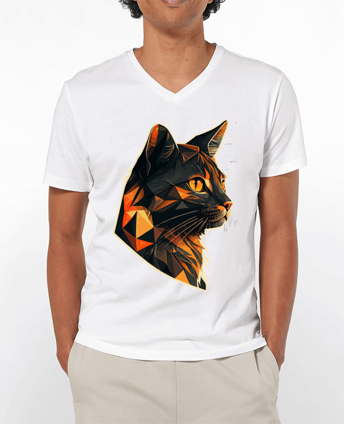 T-shirt homme Illustration de Chat stylisé par KronoArt