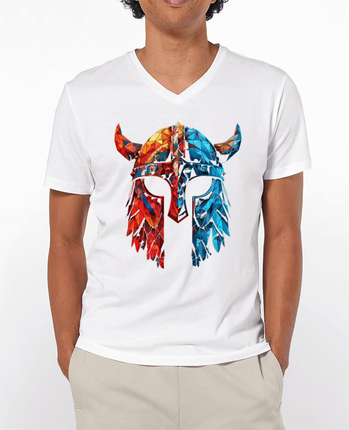 T-shirt homme Casque Viking à corne par KronoArt