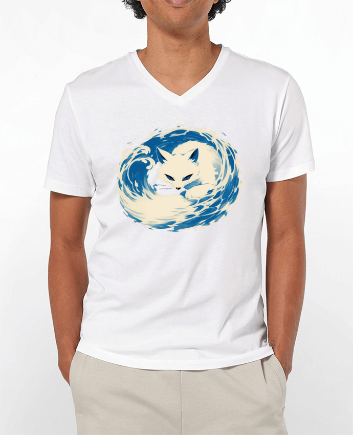 T-shirt homme Renard Blanc par KronoArt