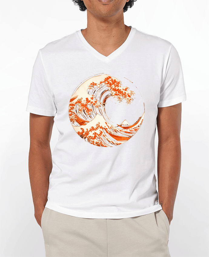 T-shirt homme Vague d'Hokusai Stylisé par KronoArt
