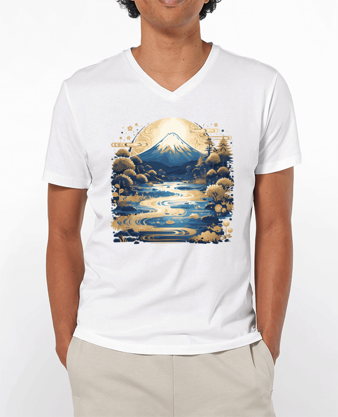 T-shirt homme Mont Fuji par KronoArt